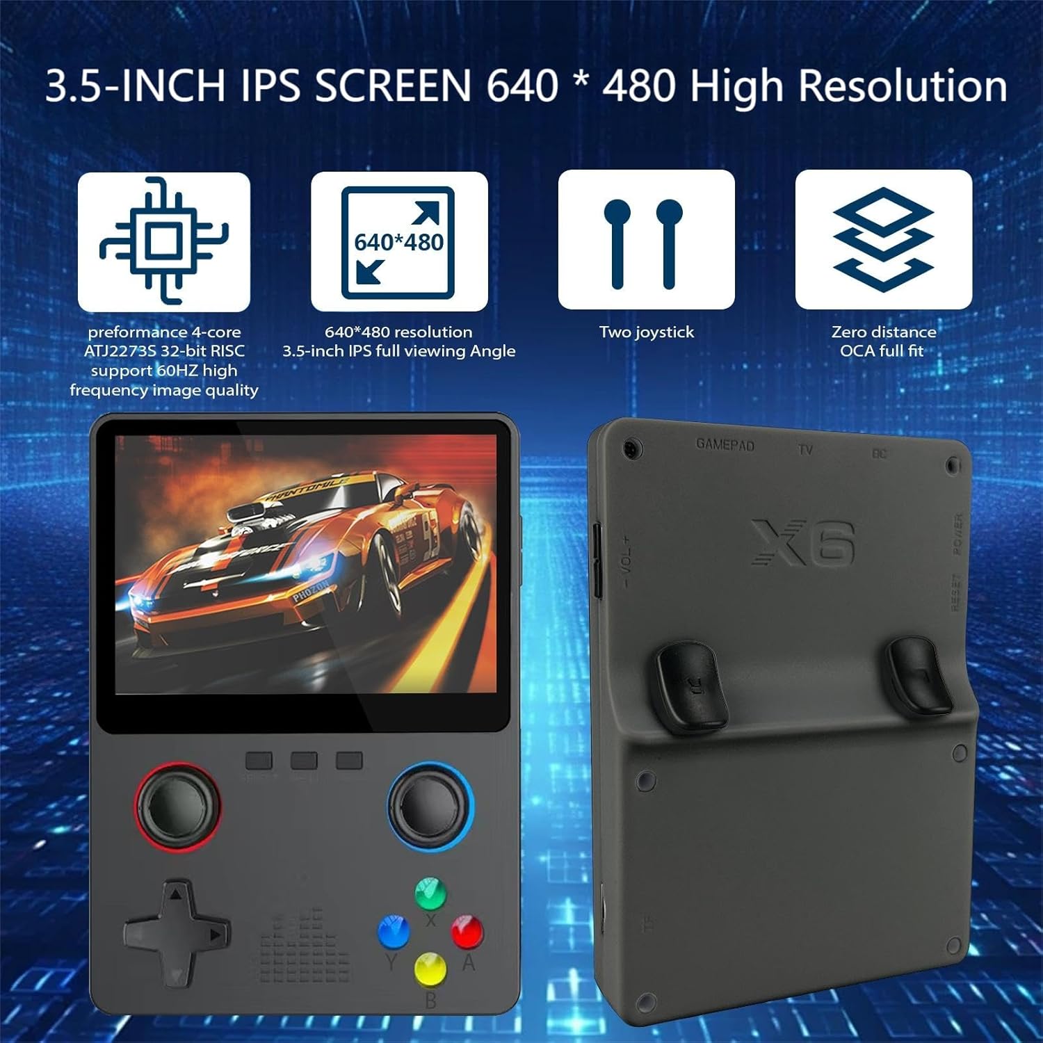 X6 Handheld Retro Games Console with Games 3.5" screen 32G