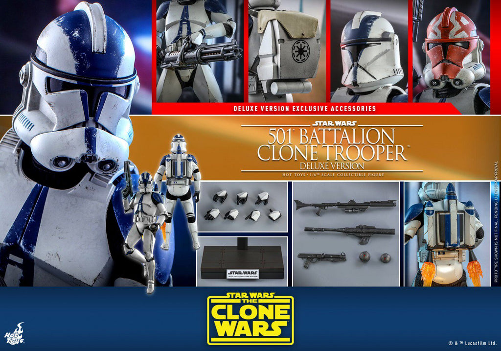 HOTTOYS HT 1/6 Star Wars 501st Legion Clone Soldier Figure TMS023 Deluxe Edition