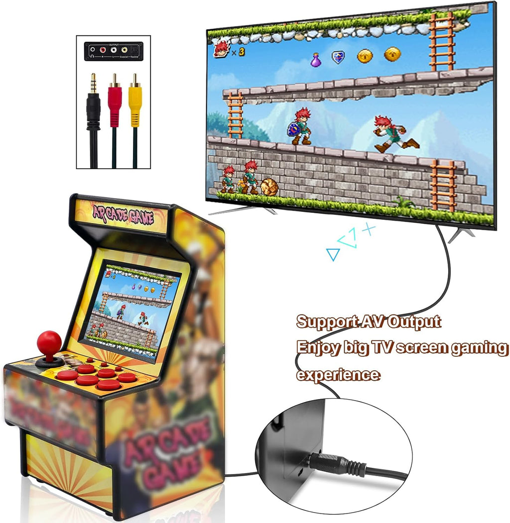2.8" Screen 16 Bit Mini Arcade Game Machine Built In Classic Handheld Games With Rechargeable Battery