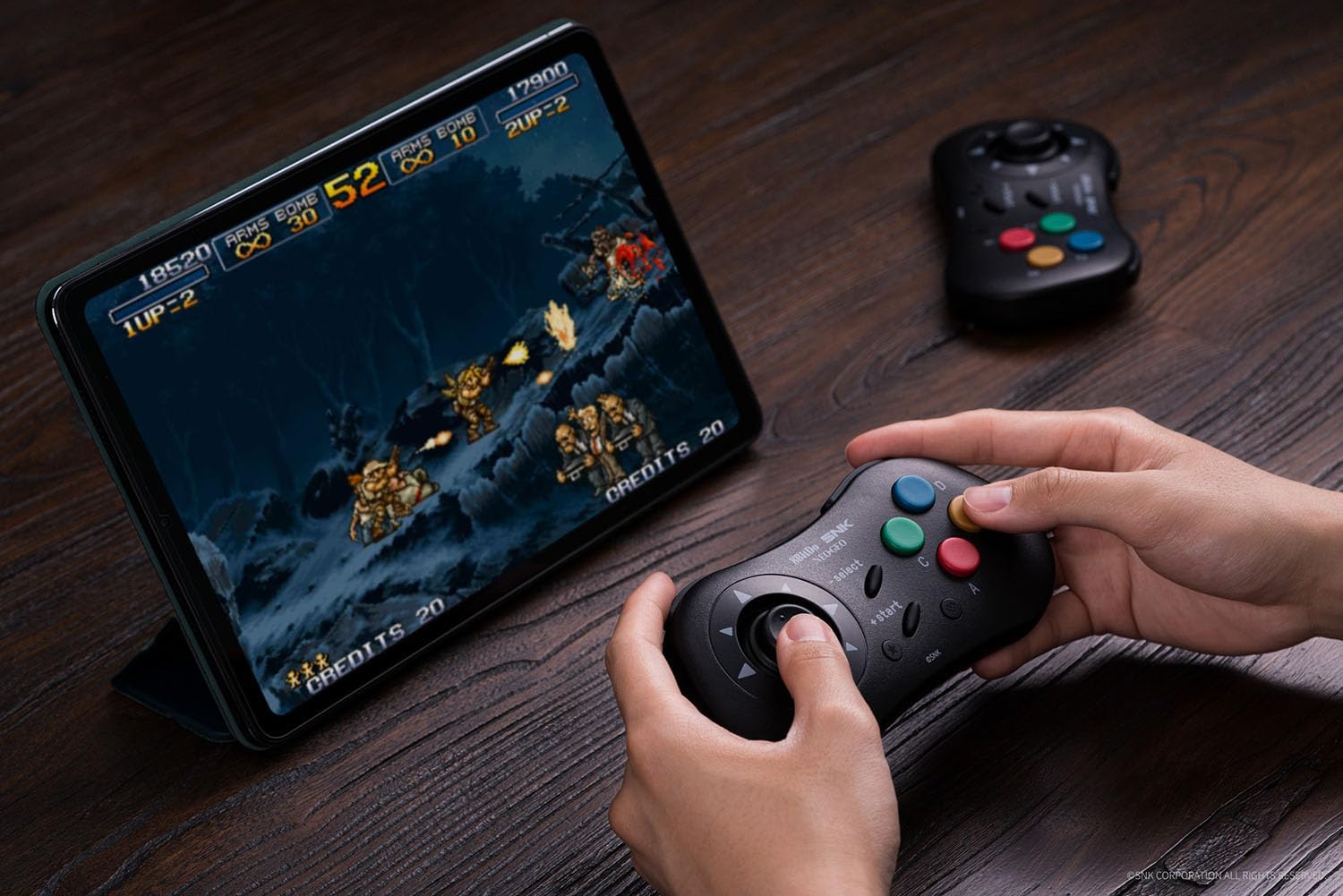 8Bitdo Manette Noire Bluetooth NEOGEO Wireless Controller - Compatible PC Windows, Android & Neo Geo Mini