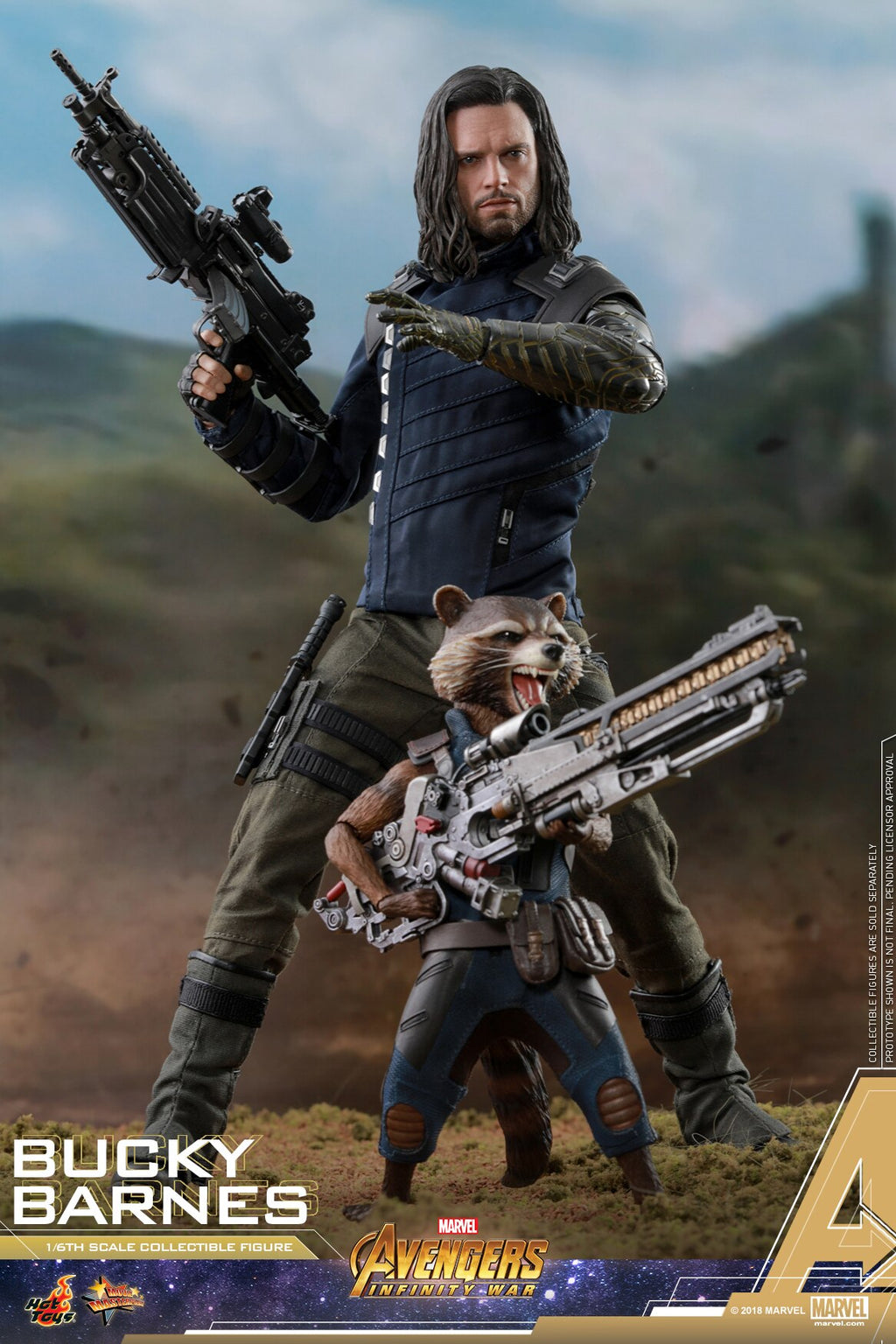 HOTTOYS HT 1/6 Avengers 3 Bucky/Winter Soldier 3.0 Figure MMS509