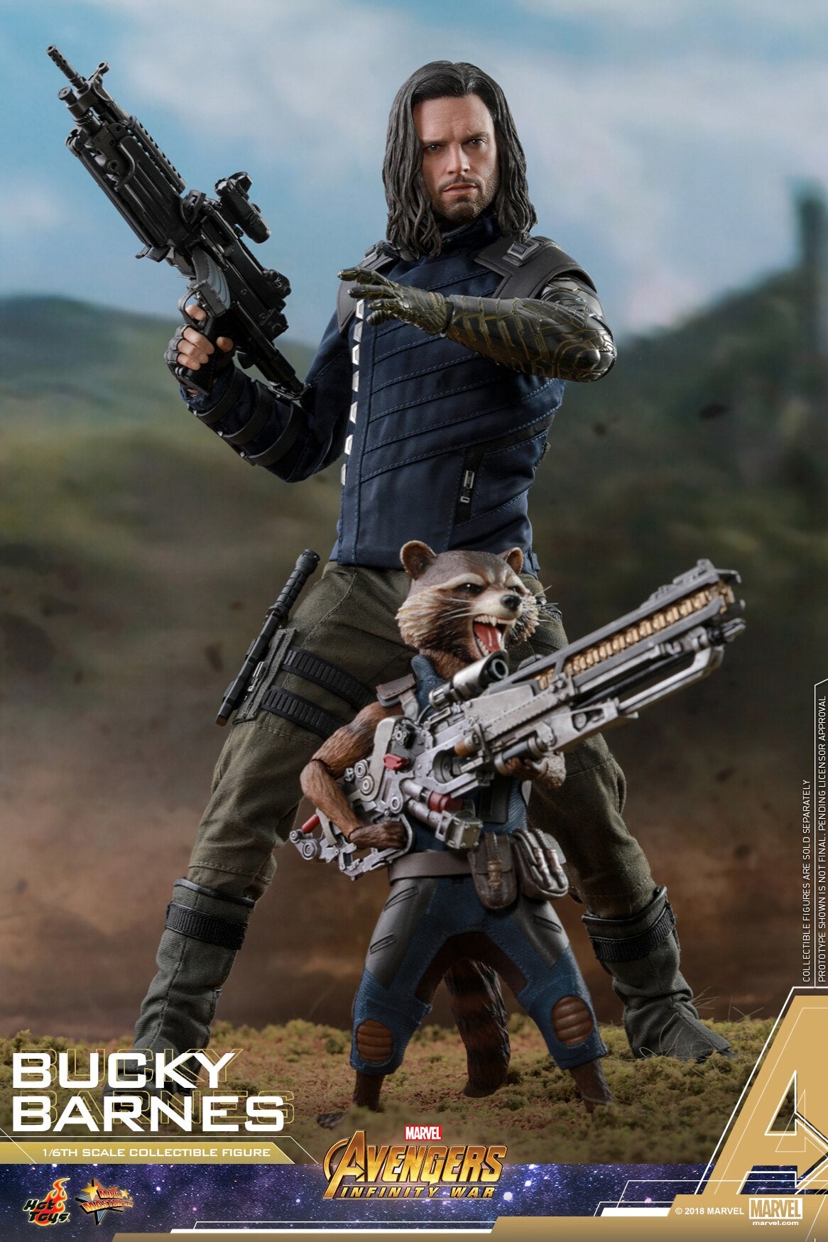 HOTTOYS HT 1/6 Avengers 3 Bucky/Winter Soldier 3.0 Figure MMS509