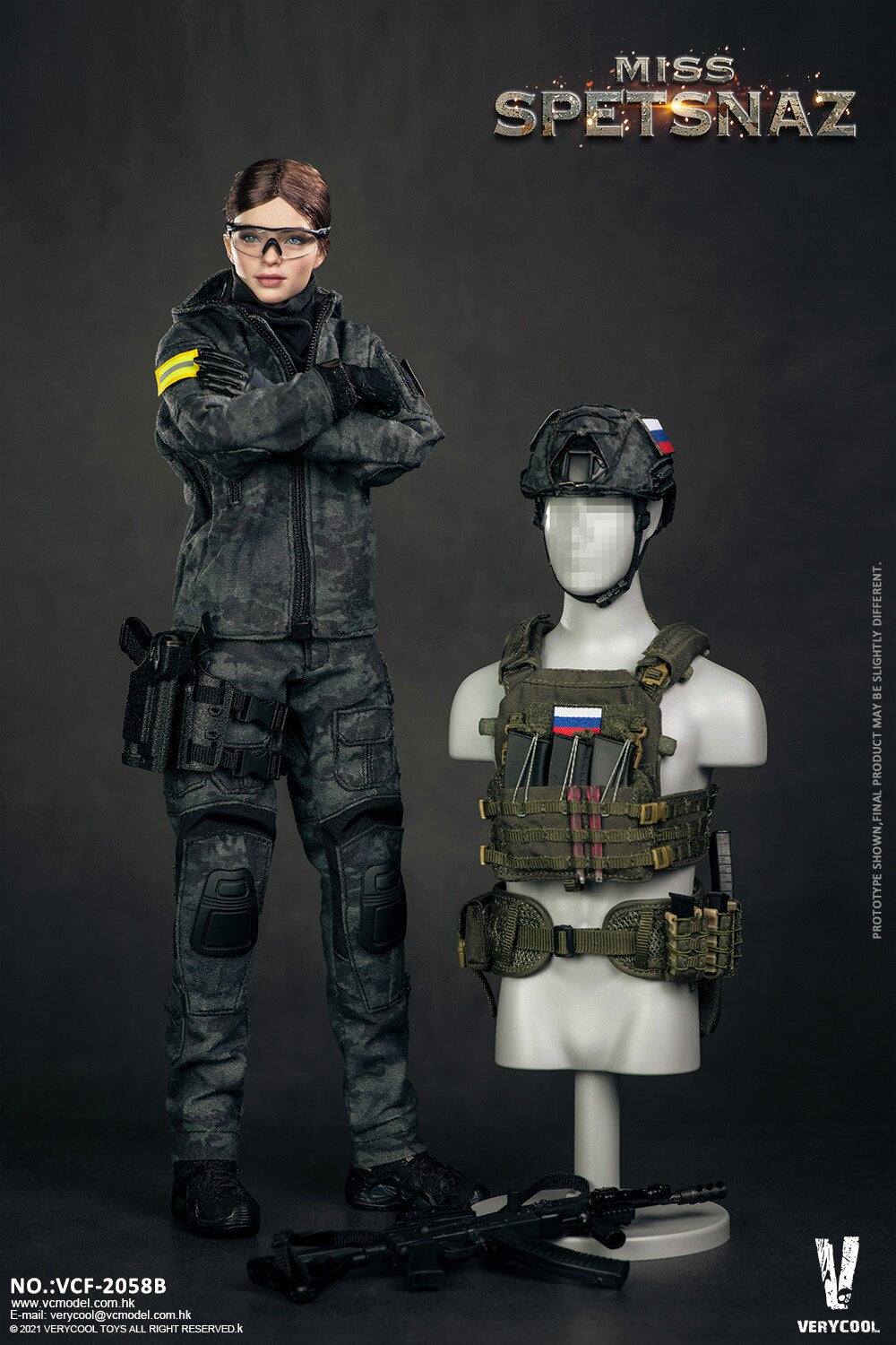 VERYCOOL 1/6 Russian Special Forces Female Soldier Articulated Figure VCF-2058A/B