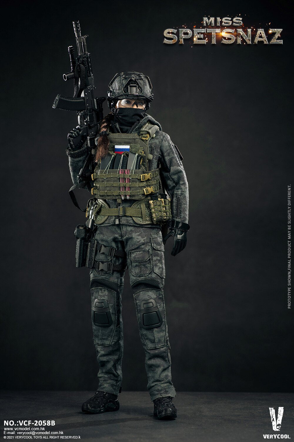 VERYCOOL 1/6 Russian Special Forces Female Soldier Articulated Figure VCF-2058A/B
