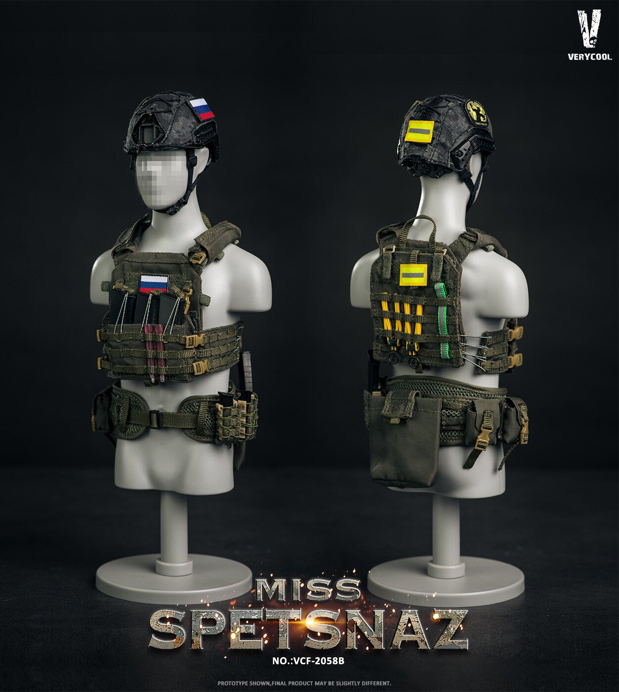 VERYCOOL 1/6 Russian Special Forces Female Soldier Articulated Figure VCF-2058A/B
