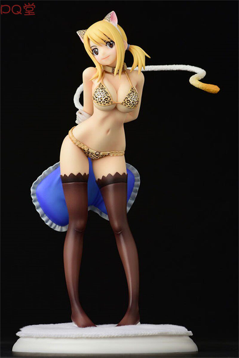 ORCATOYS Fairy Tail Lucy Heartfilia Figure Leopard Cat Sakura Cat Halloween