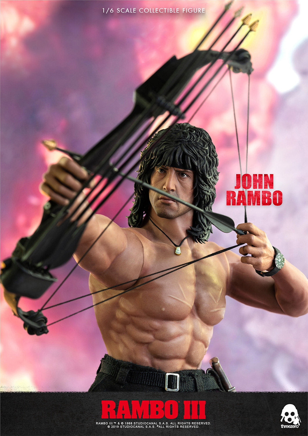 Threezero 3A 1/6 First Blood 3 Rambo Stallone Figure 3Z0169