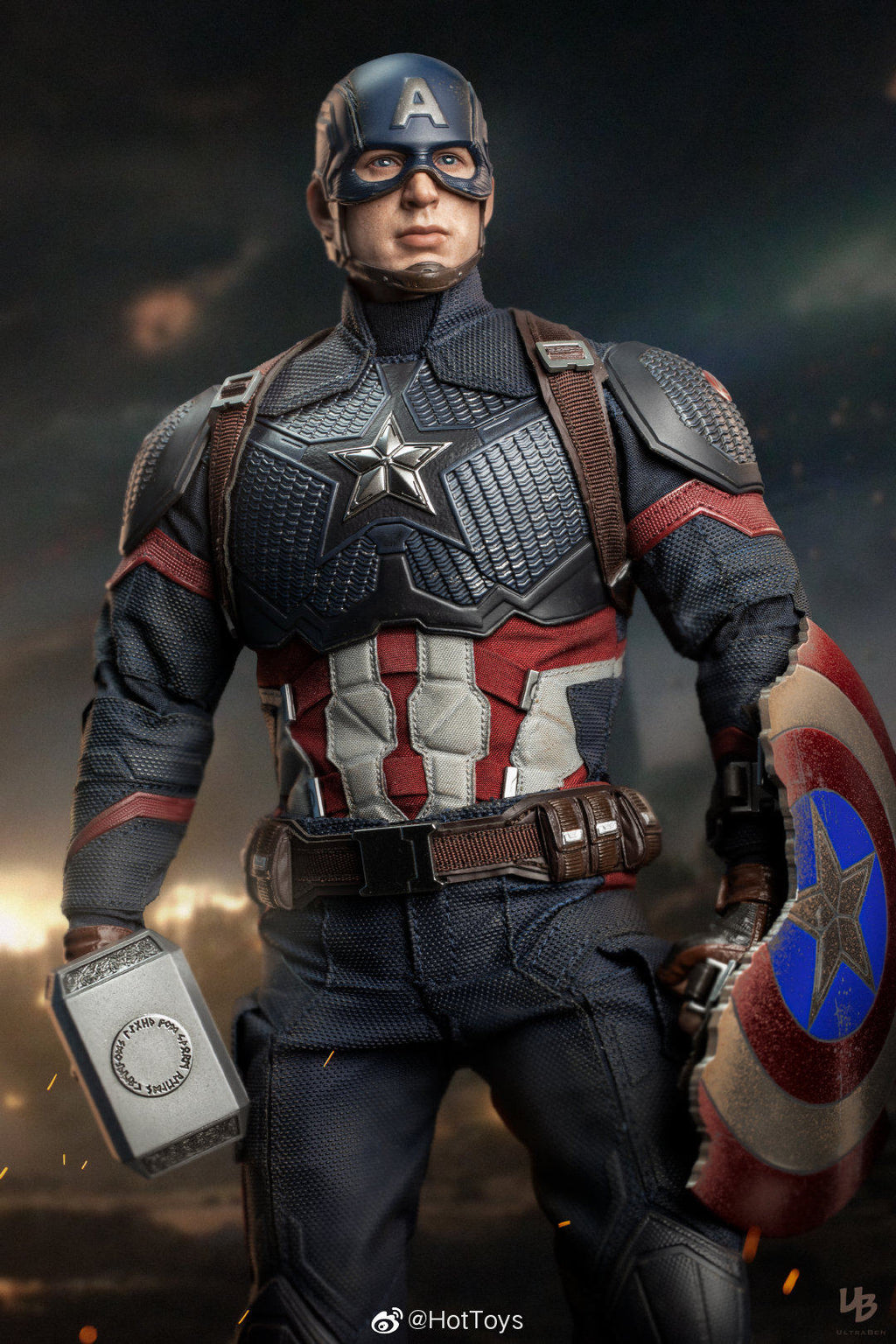 HOTTOYS HT 1/6 Avengers: Endgame Captain America 7.0 Articulated Soldier Figure MMS536