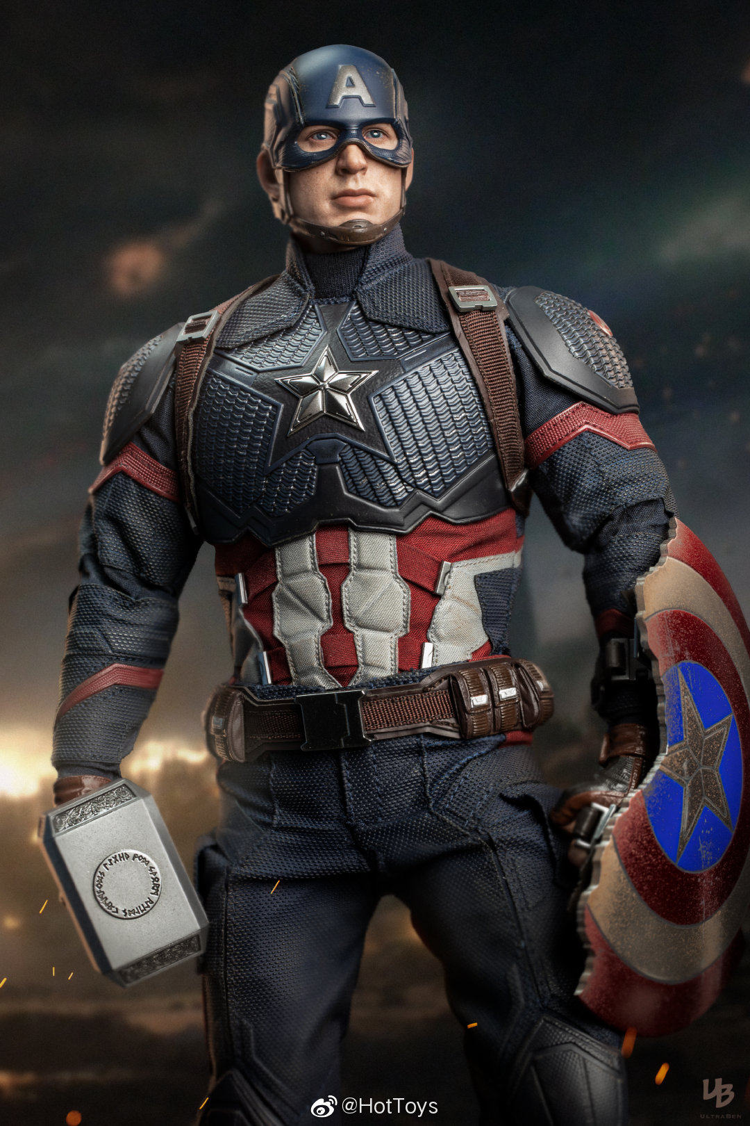 HOTTOYS HT 1/6 Avengers: Endgame Captain America 7.0 Articulated Soldier Figure MMS536