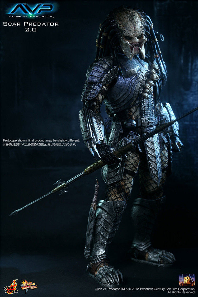 HOTTOYS 1/6 AVP Alien vs. Predator 2.0 Scar Action Figure MMS190