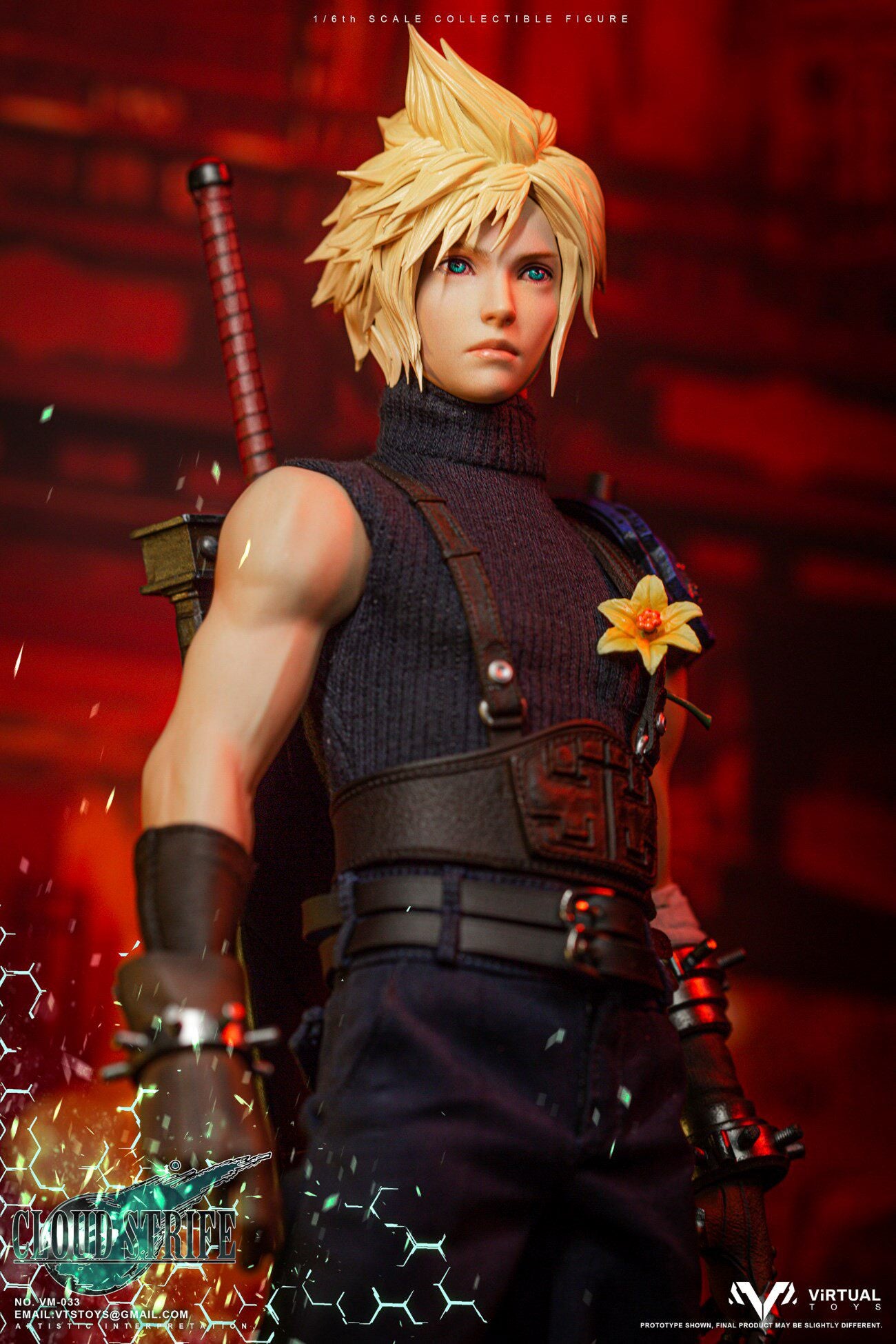 VTSTOYS 1/6 Original Warrior Cloud, Final Fantasy Action Figure VM-033DX