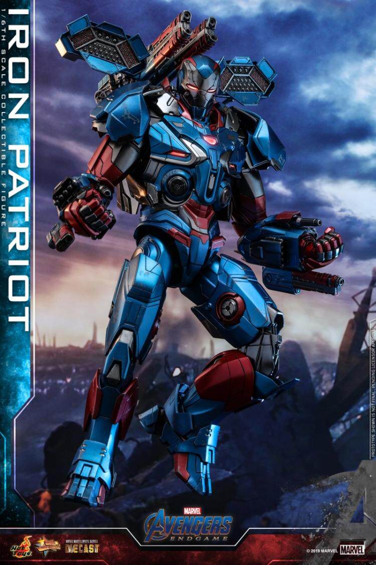 HOTTOYS 1/6 Alloy Avengers 4 Iron Patriot War Machine Action Figure