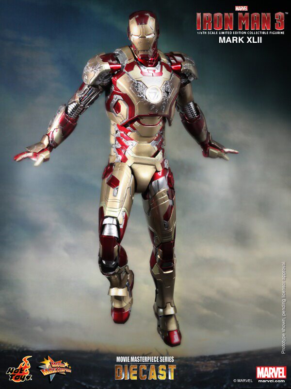 HOTTOYS HT MMS197D02 Iron Man 3 1/6 MK42 die-cast alloy Tony Love action figure