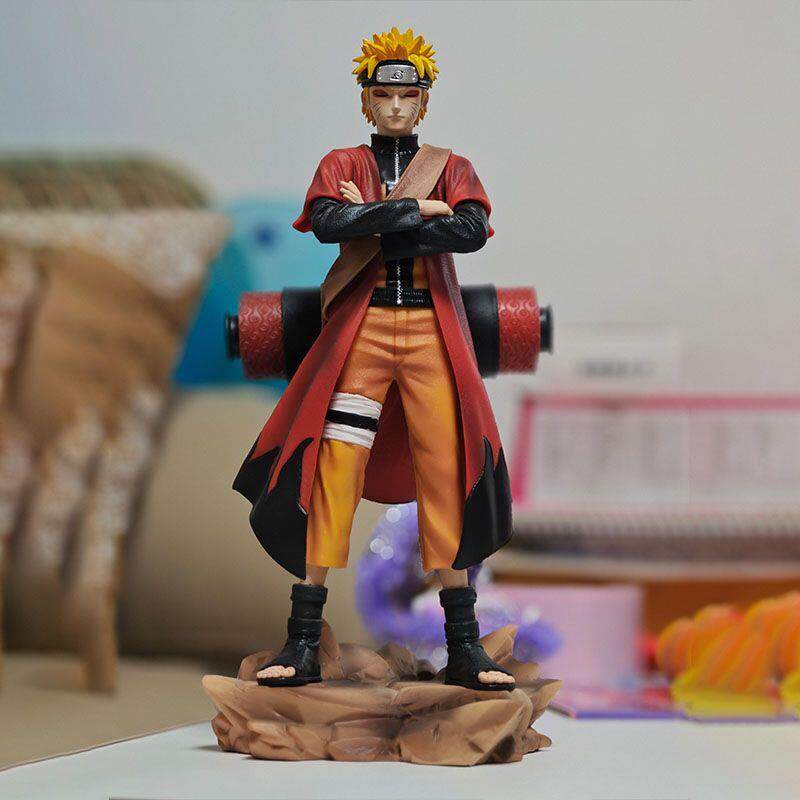 Naruto's new 31cm sage mode Naruto model figure double-headed carving luxury GK figure