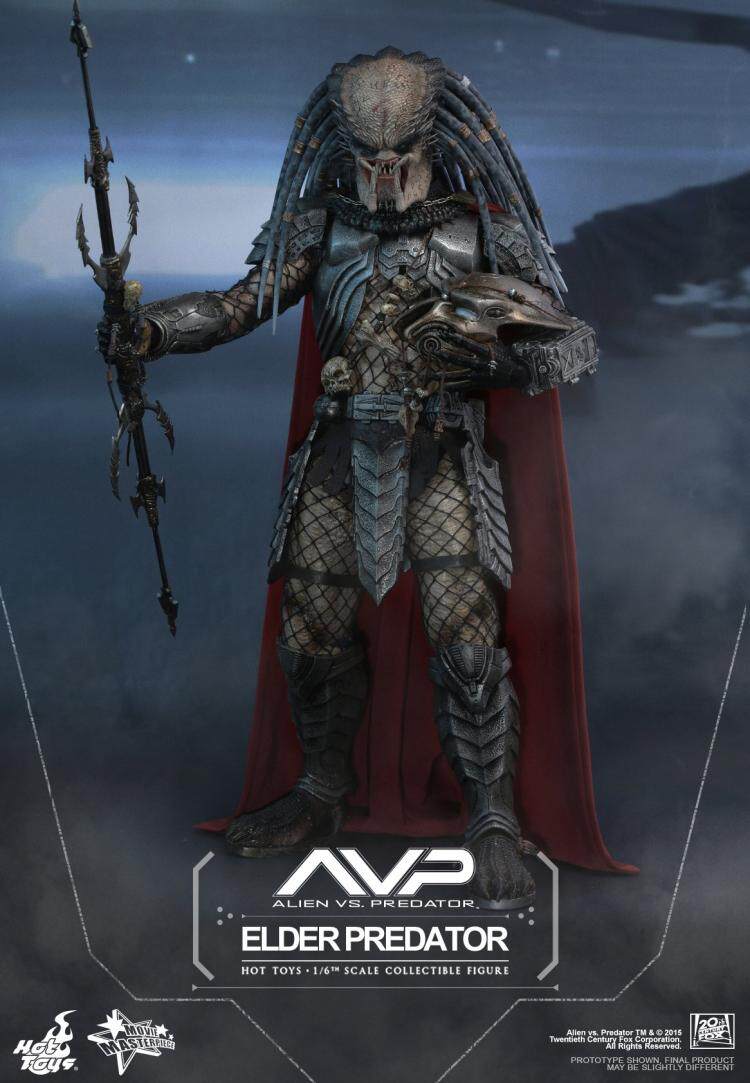 HOTTOYS 1/6 AVP Alien vs. Predator: Elder Red Robe 2.0 Articulated Figure MMS325
