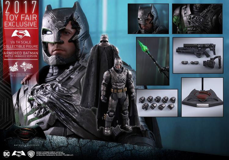 HotToys HT MMS417 BVS Battle Damaged 1/6 Heavy Armor Batman 2017 Venue Edition Action Figure