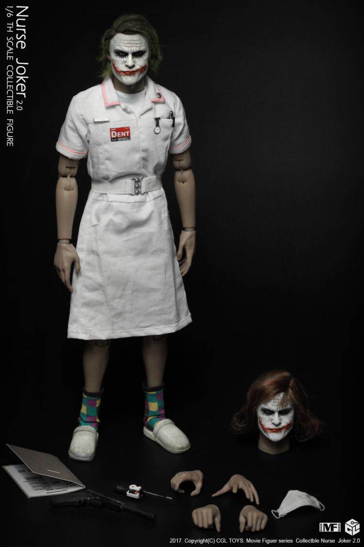 CGLTOYS MF11 1/6 Batman Nurse Clown 2.0 Double Headed Sculpture Action Figure