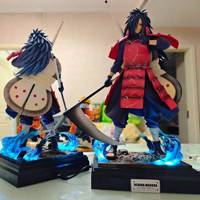Naruto 36cm luminous earth reincarnation Uchiha Madara scene base GK figure
