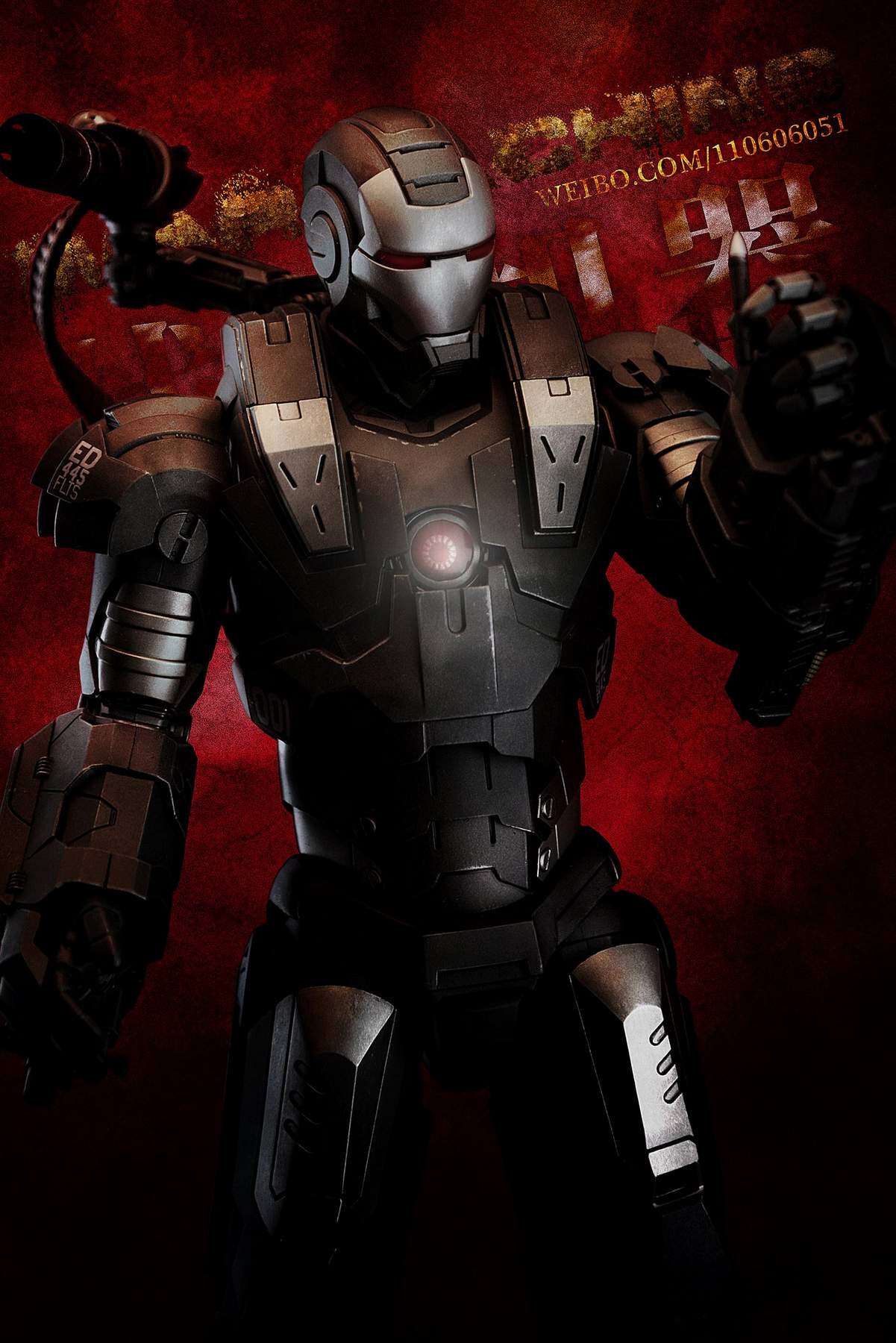 HotToys HT 1/6 Iron Man 2 Plastic War Machine 1.0 MK1 MMS120 Action Figure