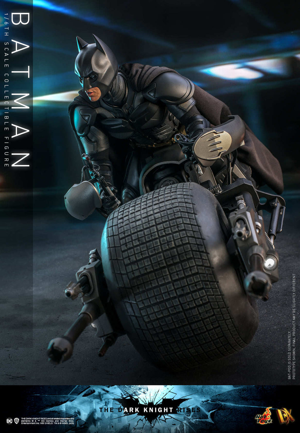 HOTTOYS 1/6 Dark Knight Bale Batman Motorcycle DX19 Action Figure MMS591