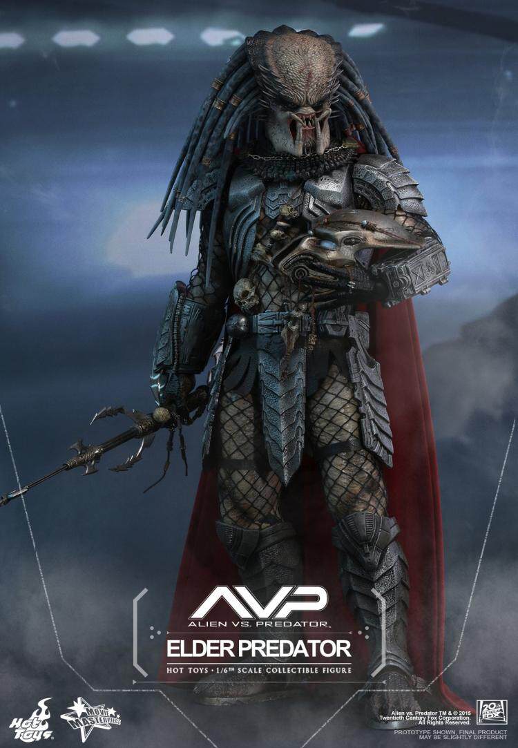 HOTTOYS 1/6 AVP Alien vs. Predator: Elder Red Robe 2.0 Articulated Figure MMS325