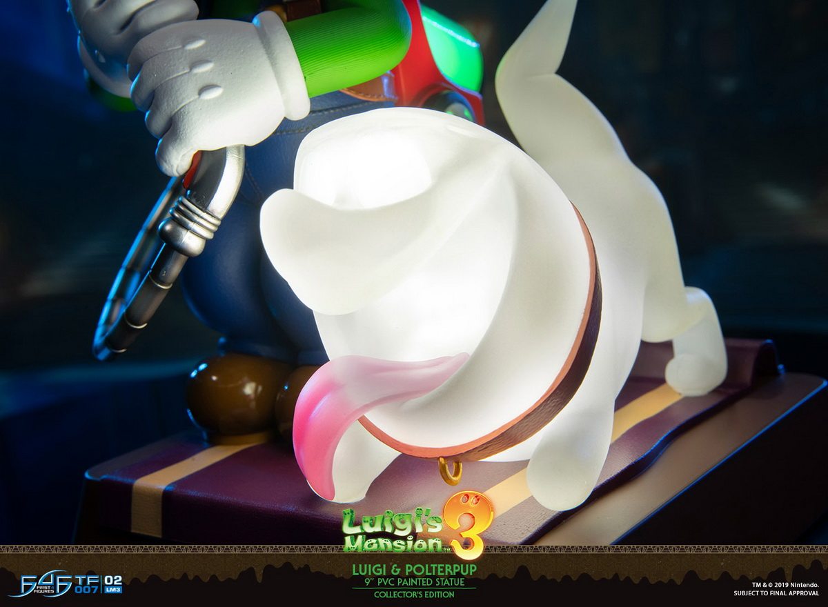 First 4 Figures 9-inch Luigi and Ghost Dogs, Haunted House 3, Luigi's Mansion 3 Figures, LM03CO