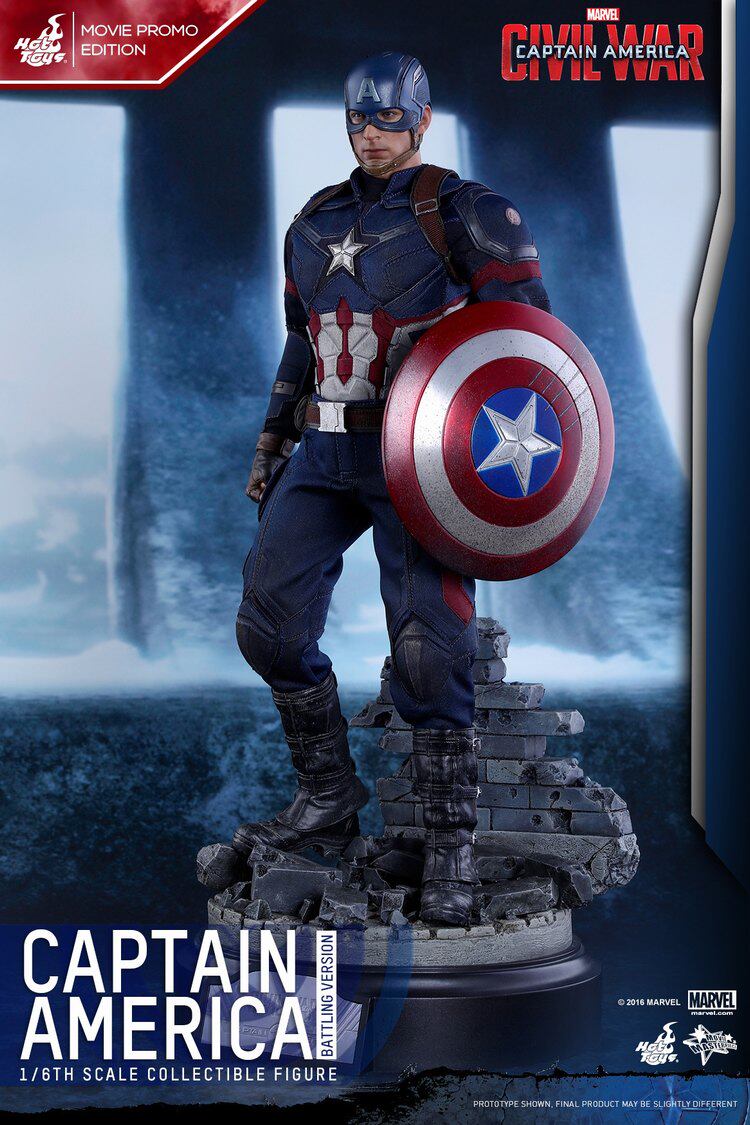 HT Hottoys 1/6 Captain America: Civil War Captain America 5.0 Limited Edition MMS360 Action Figure