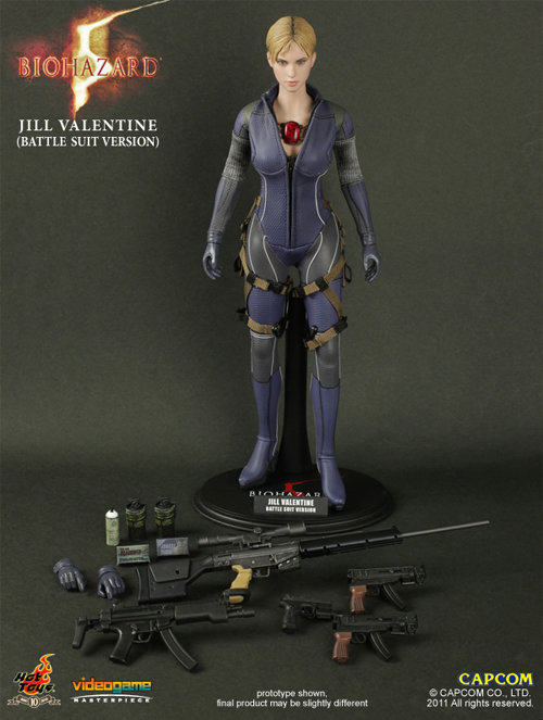 1/6 Soldier Hot Toys HT Resident Evil 5 JILL 2.0 Combat Suit Action Figure