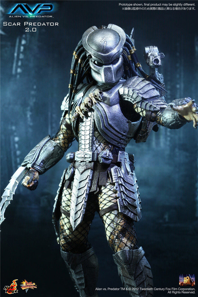 HOTTOYS 1/6 AVP Alien vs. Predator 2.0 Scar Action Figure MMS190