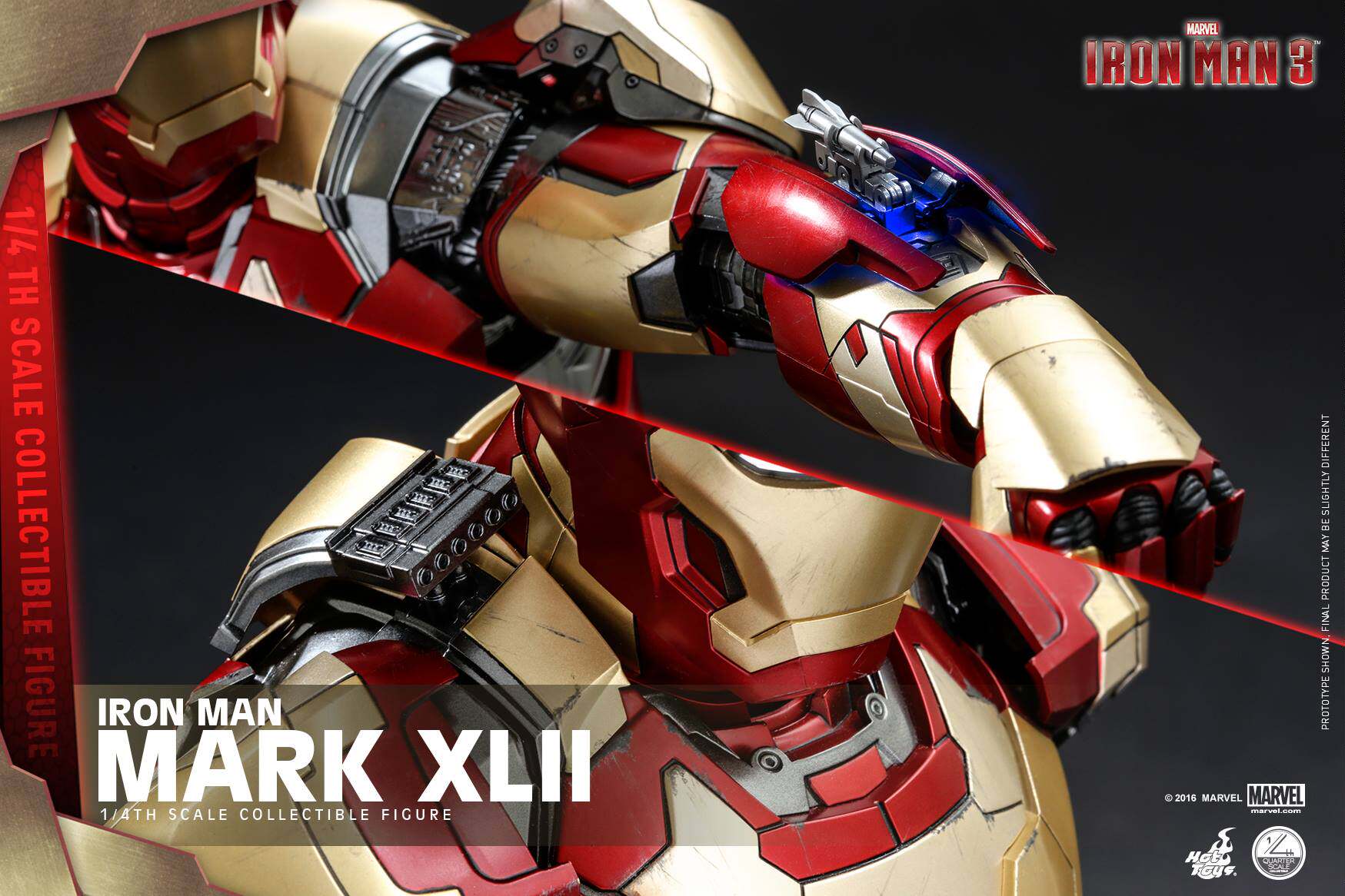 HOTTOYS HT 1/4 QS008 Iron Man MK42 Deluxe Edition, about 50CM high movable figure
