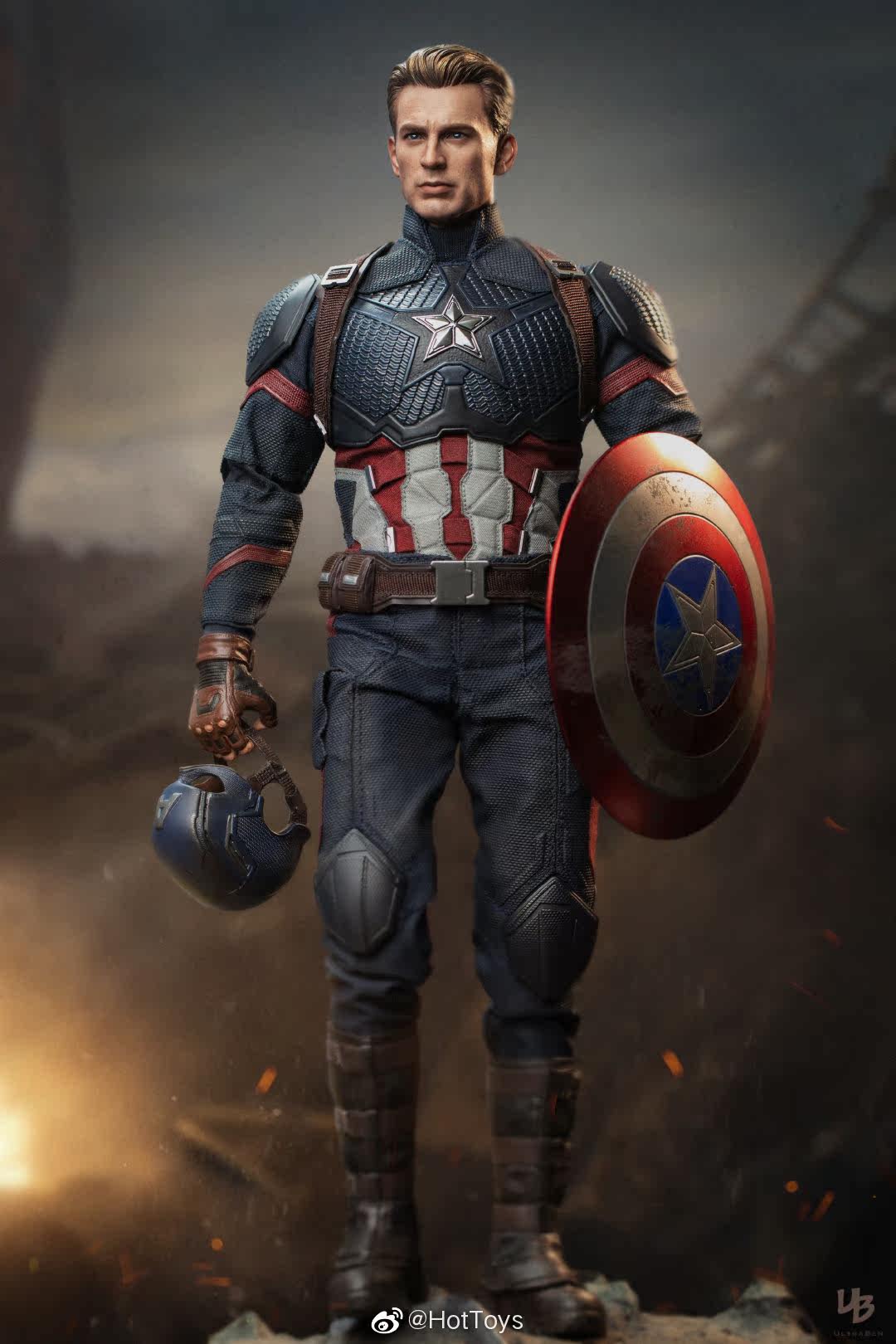 HOTTOYS HT 1/6 Avengers: Endgame Captain America 7.0 Articulated Soldier Figure MMS536