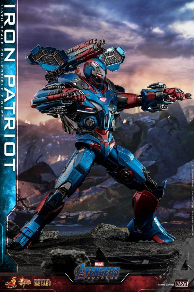 HOTTOYS 1/6 Alloy Avengers 4 Iron Patriot War Machine Action Figure