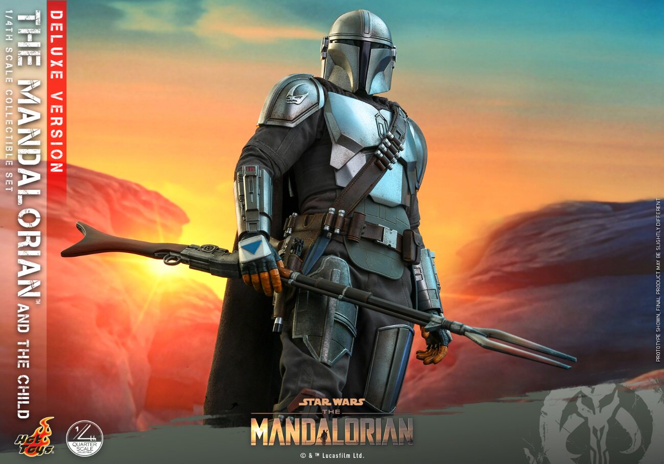 HOTTOYS 1/4 Mandalorian Baby Yoda Deluxe Articulated Figure QS017