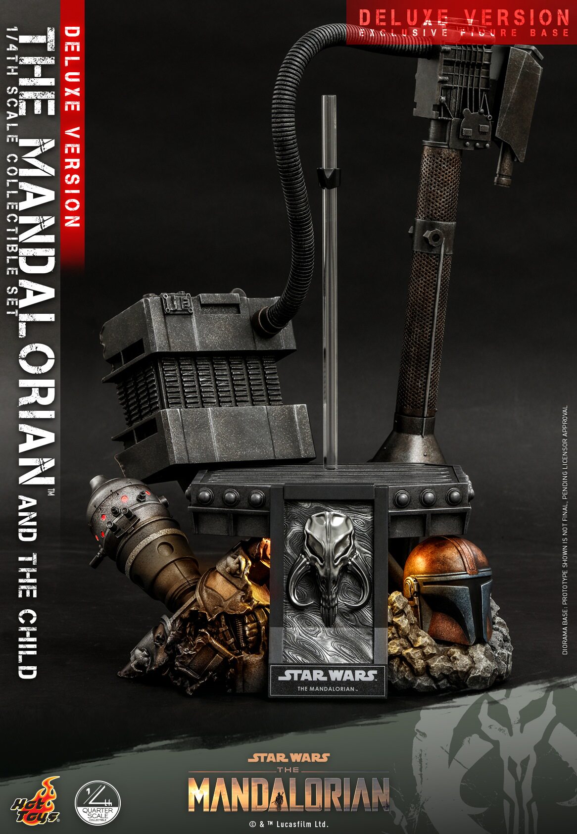 HOTTOYS 1/4 Mandalorian Baby Yoda Deluxe Articulated Figure QS017