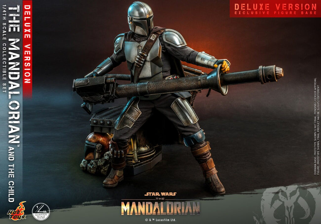 HOTTOYS 1/4 Mandalorian Baby Yoda Deluxe Articulated Figure QS017