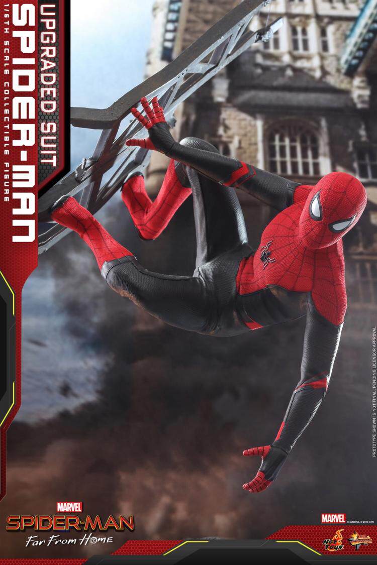 HOTTOYS 1/6 Spider-Man: Far From Home Upgraded Red and Black Suit Figure MMS542