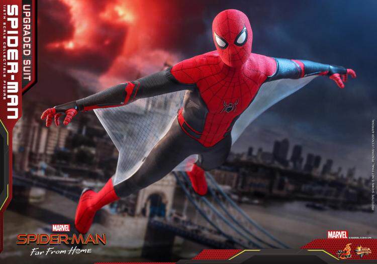 HOTTOYS 1/6 Spider-Man: Far From Home Upgraded Red and Black Suit Figure MMS542