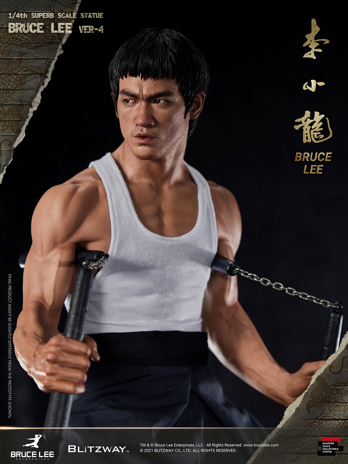 Blitzway 1/4 Bruce Lee Statue, 4th Edition, BW-SS-20901
