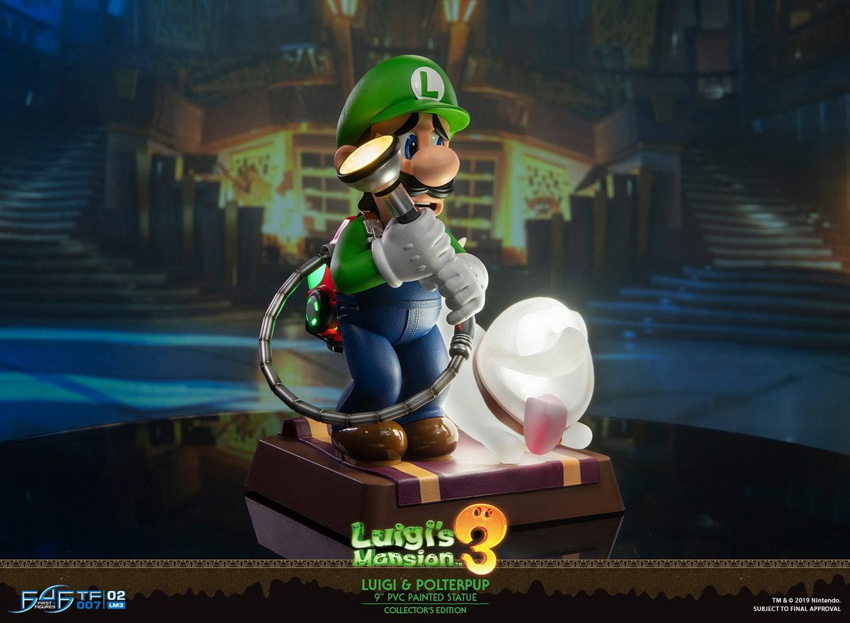 First 4 Figures 9-inch Luigi and Ghost Dogs, Haunted House 3, Luigi's Mansion 3 Figures, LM03CO