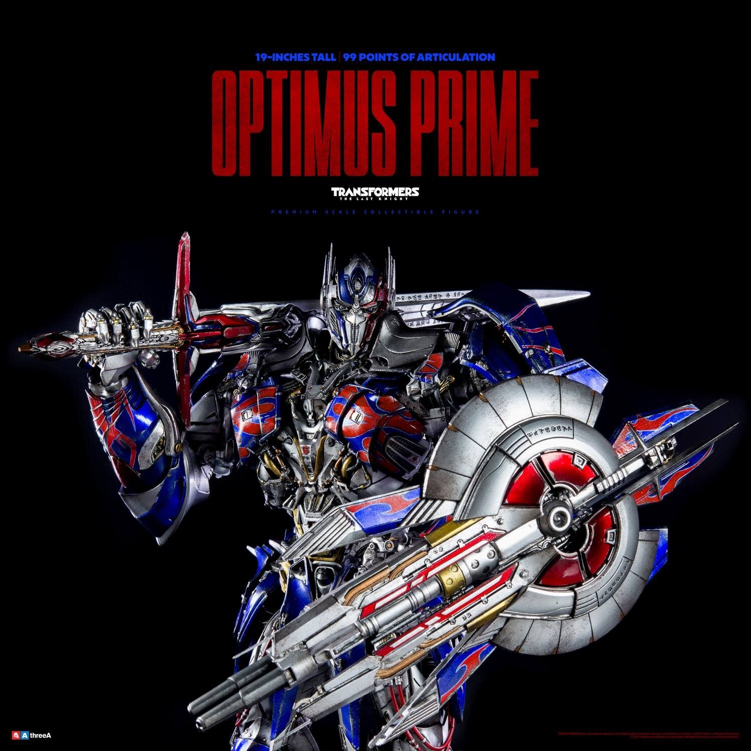 Threezero 3A 19-inch Optimus Prime Transformers 5: The Last Knight 3Z0384