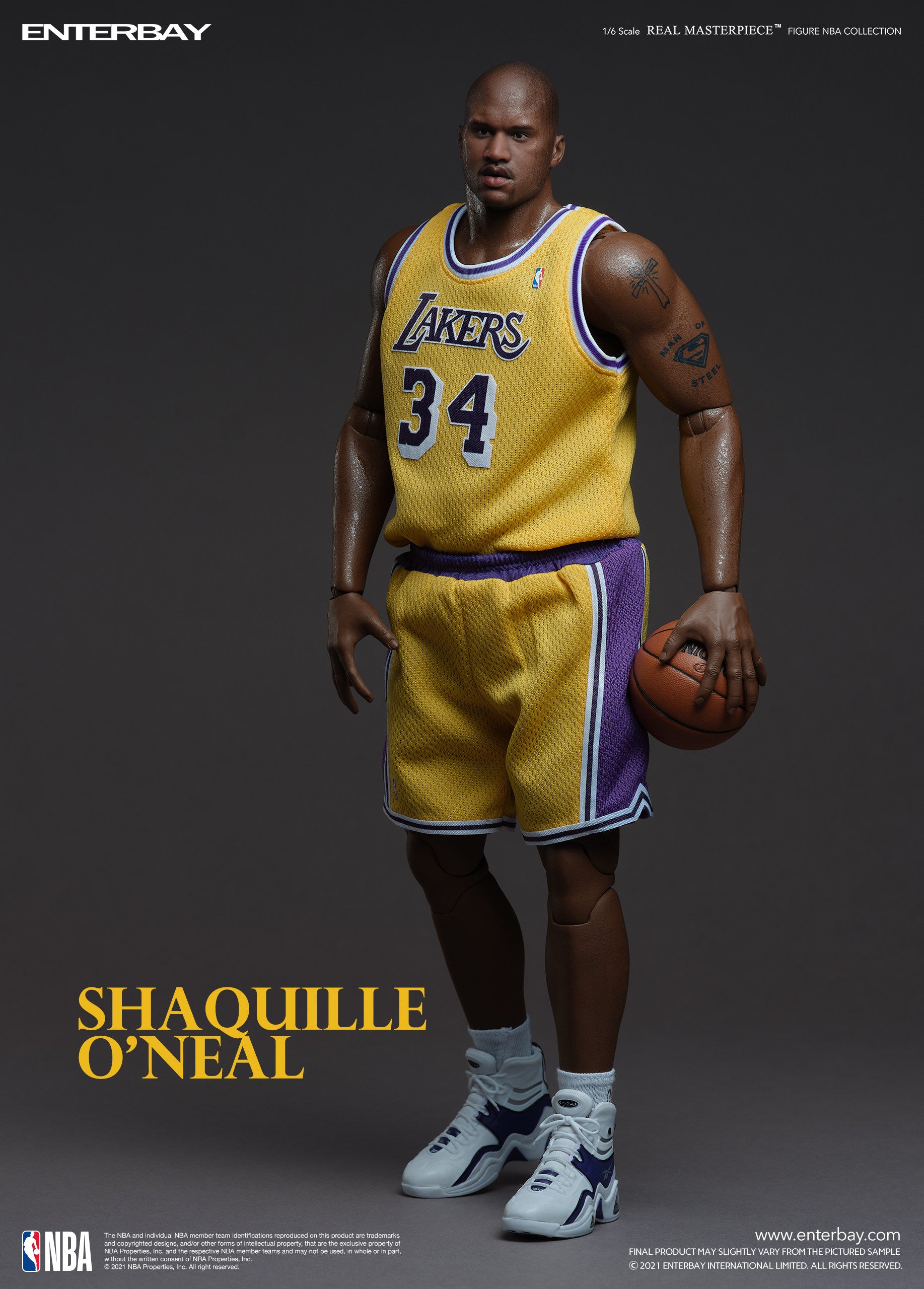 ENTERBAY 1/6 NBA 97-98 Season Shaquille O'Neal Wax Figure RM-1085