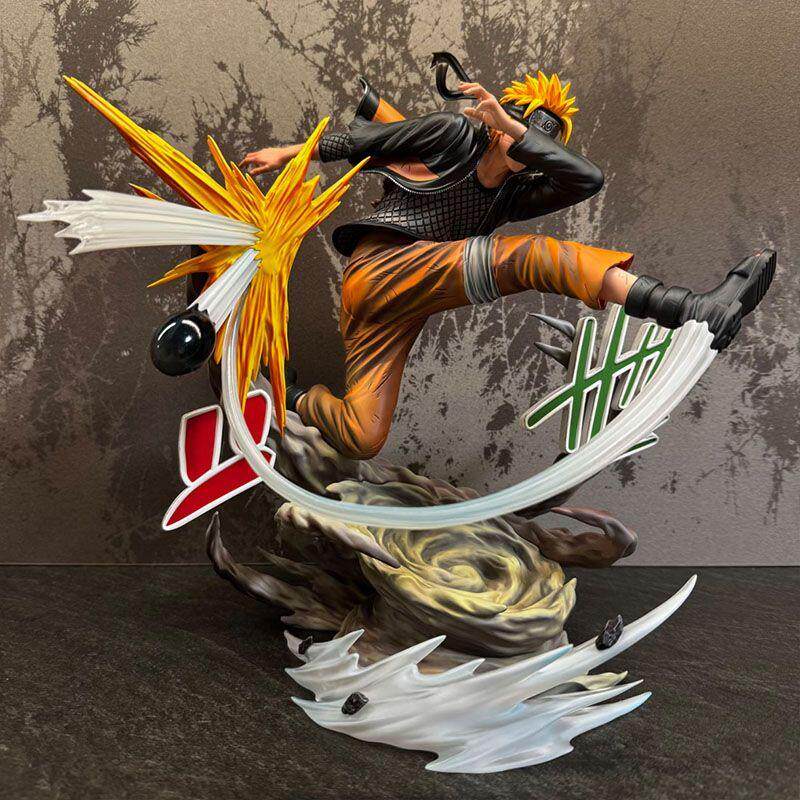 Naruto model ornaments with exquisite 23CM ninja series rescue Naruto double-headed sculpture limited edition