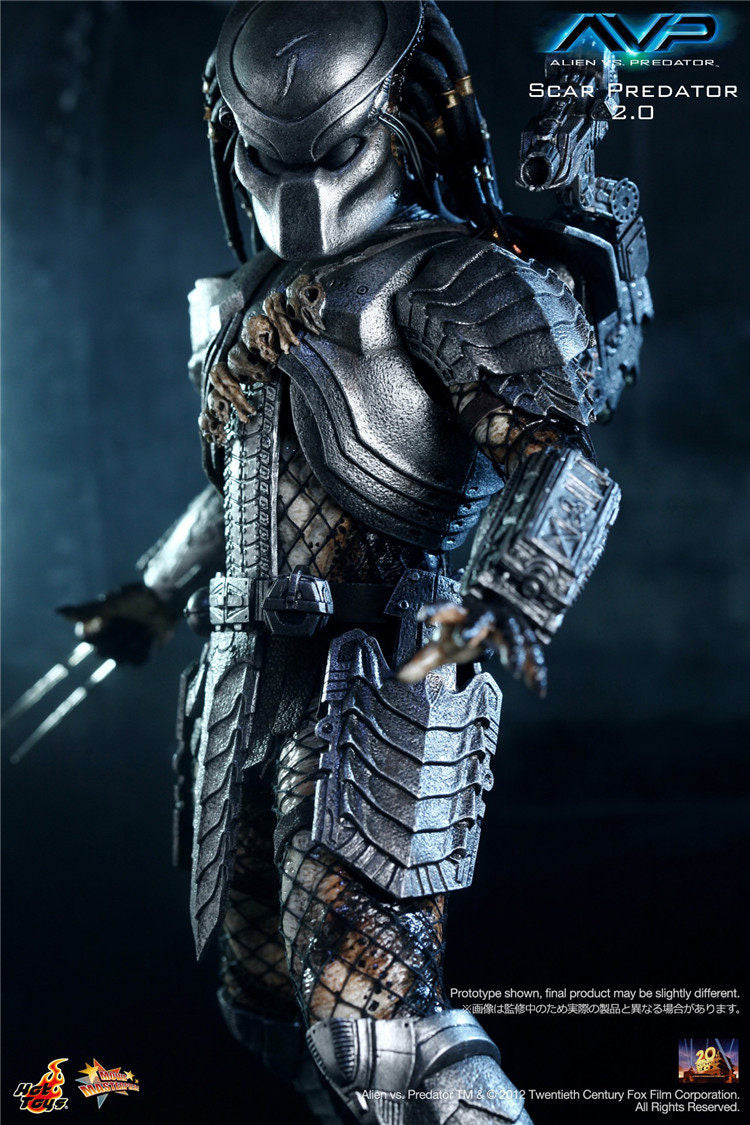 HOTTOYS 1/6 AVP Alien vs. Predator 2.0 Scar Action Figure MMS190
