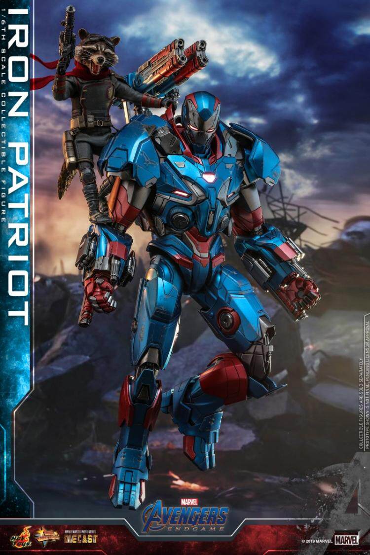 HOTTOYS 1/6 Alloy Avengers 4 Iron Patriot War Machine Action Figure