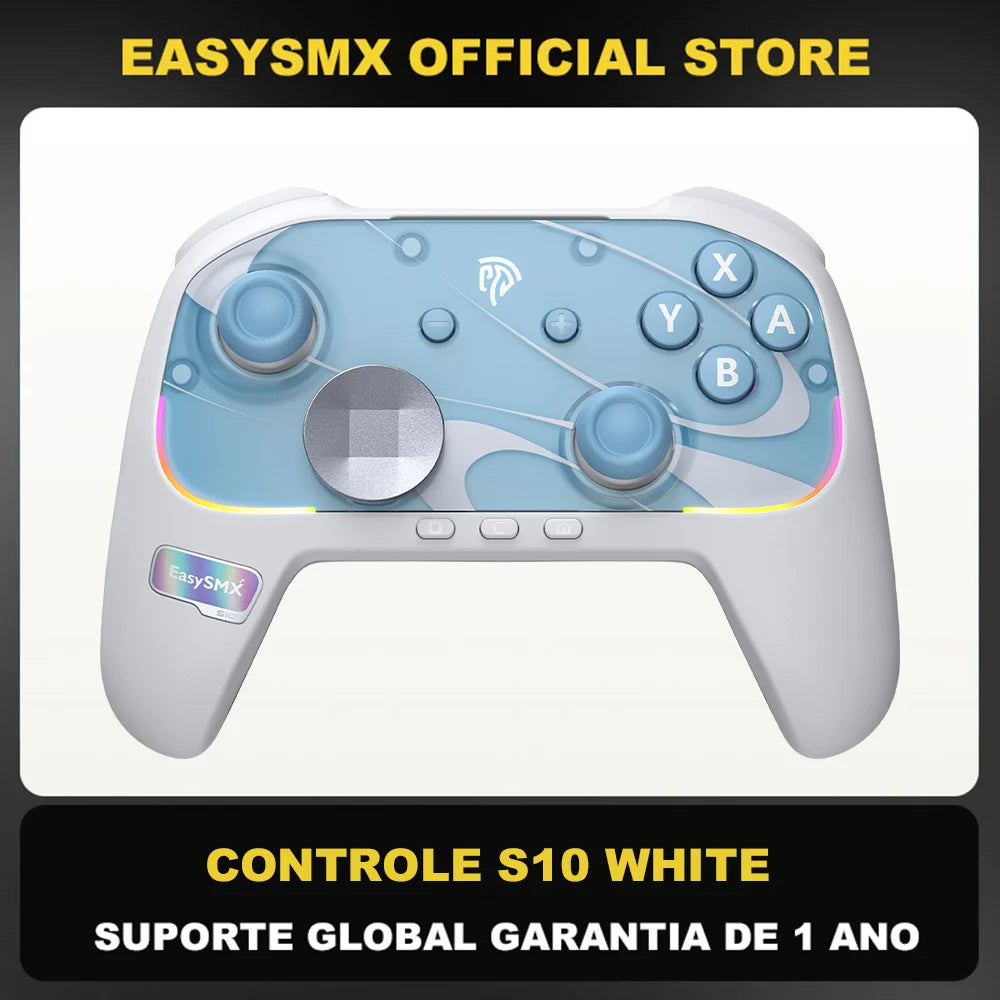 EasySMX S10 Wireless Gamepad TMR Joystick RGB Controller Compatible with Switch 2/PC/Phone/TV/Steam, NFC, Gyro, For Pokemon