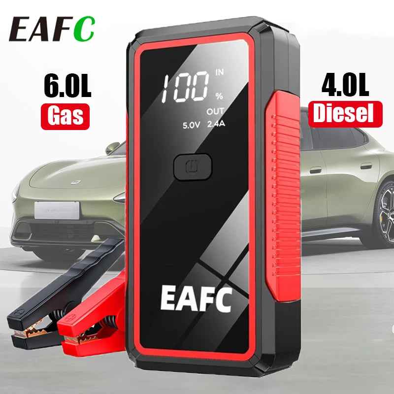EAFC 2000A Car Jump Starter Portable Power Bank  Car Battery Booster 12V Auxiliary Starting Device for Diesel Gasoline