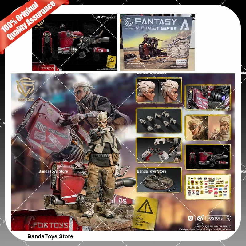 In Stock 100% Original FOGTOYS Fantasy Alphabet Series A 1/12 Figure and Vehicle Set Anime Action Collection Figures Model Toys