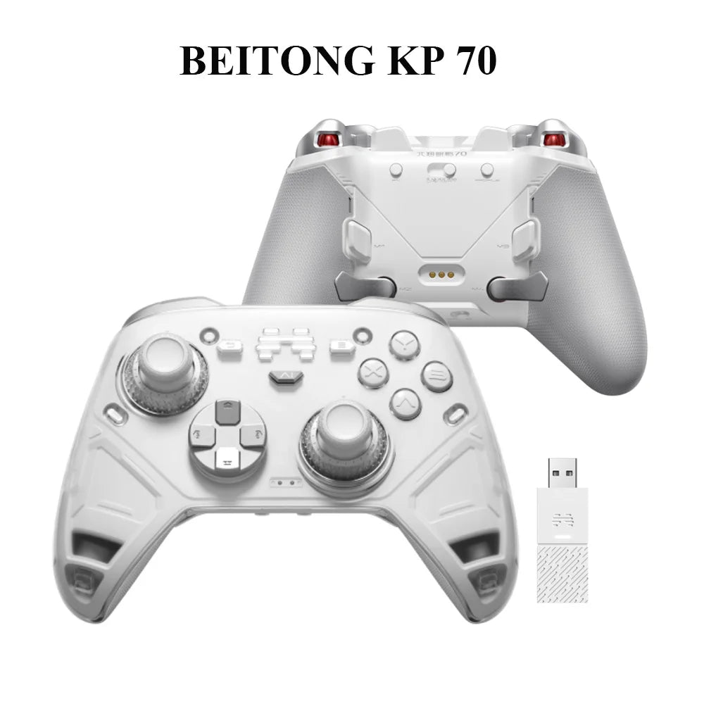 BEITONG KP70 Haptic Feedback Wireless Controller Charging Dock, for PC/Switch/iOS/Steam, Dual Auto-Sense Trigger, 6 Back Paddles