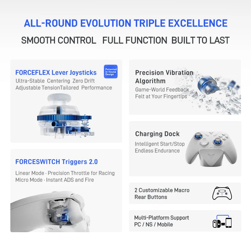 Flydigi Direwolf 4 Wireless Gaming Controller Support PC NINTENDO SWITCH Android iOS Phone 1000 hz Wired/Wireless Polling Rate