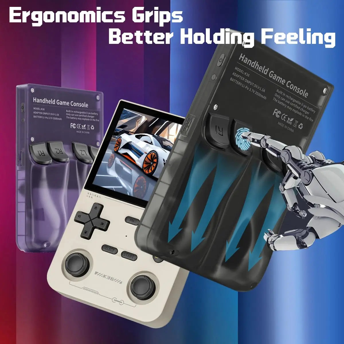 Retro Handheld Game Console: 18000+ Pre-loaded Games, 40+ Emulators Supported, 3500mAh Battery, 3.5-inch IPS Screen